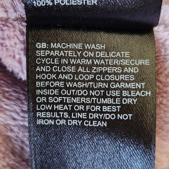 The North Face Sherpa Full Zip Jacket Mauve Purple Pink Fuzzy | Women's Size L - Picture 7 of 8